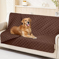 Smiry Waterproof Dog Bed Cover Pet Blanket, Soft Washable Dog Blanket for Furniture Bed Couch Sofa Reversible, Checkered (68"x82", Brown/Brown)