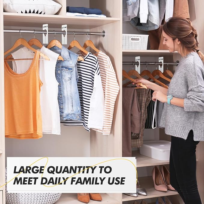 Blulu 25 Pack Closet Rack Dividers Rectangular with Marker Pen White Clothing Hanger Dividers Writable and Reusable for Sorting Clothing Size, Color