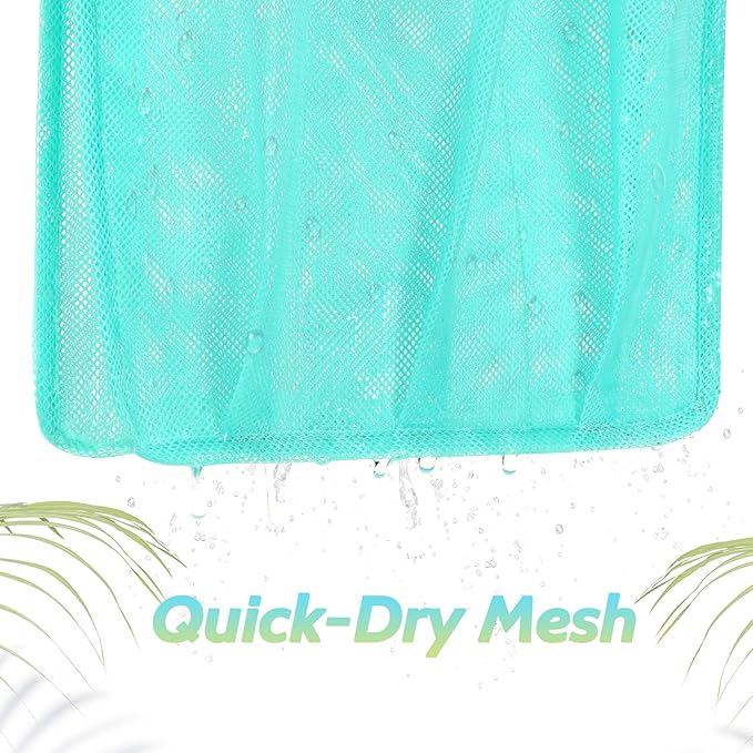famichan Mesh Shower Caddy Portable, Gym Travel Camp Dorm Room Essentials for College Student Boy Girl, Bathroom Shower Bag - Blue
