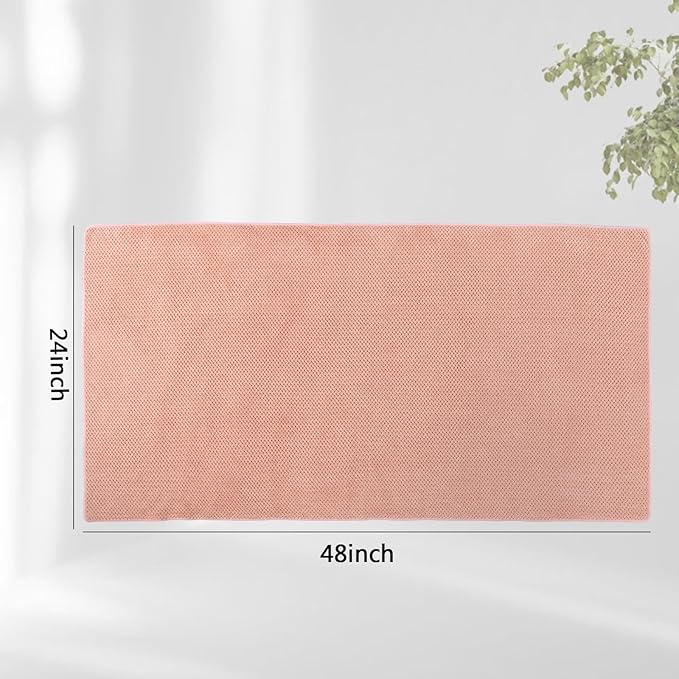 Microfiber Hair Towel Quick Dry Hair Towel Hair Drying Towels Suitable for All Kinds of Hair Ultra Absorbent Long and Thick Hair 24X48inch Lotus Root Pink (1pcs)