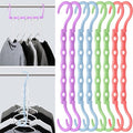 Mr. Pen- Space Saving Hangers for Clothes, 8 pcs, Playful Pop Colors, Plastic Multi Clothes Hangers Space Saving, 5 Slots, 360° Rotating Hooks