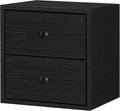 FUSUNBAO Magic DIY Cube Storage Organizer Stackable Cubes for Home Books Clothes Toy-Modular Cubby Storage System-Office Cubical-Bookcase Closet (Black, Drawer Cube)