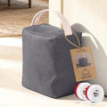 Decorative Weighted Door Stopper 5.5 lb – Heavy Non-Slip Door Weight with Handle, Soft Fabric Door Stop for Kids, Pets, Includes 2 Door Draft Stoppers for Indoor Home & Office, Charcoal Grey
