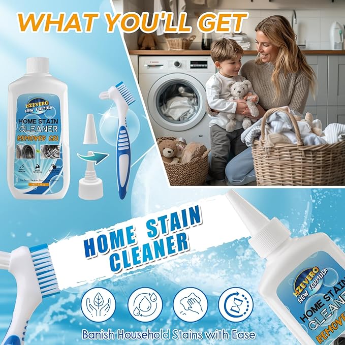 Mold Stain Remover Gel,Washing Machine Cleaner Front Load Washer Gasket Mold Remover Home Stain Cleaner Cleaning Gel for Grout Caulk, Bathroom, Shower, Bathtub, Refrigerator Cleaning Solution 5 Fl Oz