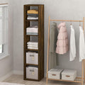 Furinno Cubic Closet Organizers and Storage, 5-Cube Closet Organizer, Open Shelf Closet Storage, Extra Thick Frame for Wardrobe, Bedroom, Living Room, Amber Pine