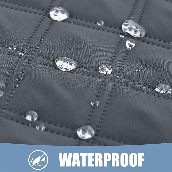 Smiry Waterproof Dog Bed Cover Pet Blanket, Soft Washable Dog Blanket for Furniture Bed Couch Sofa Reversible, Checkered (82"x120", Dark Grey/Black)