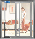 Magnetic Screen Door Left Right Side Opening Upgraded PET Mesh Greater Than Fiberglass and Polyester,Keep Bugs Out,Pet & Kid Friendly,Suitable for Sliding Doors,Patio French Doors-36" X 96"