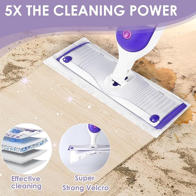 Cleaning Cloth 20 Pack Disposable Power Mop Refill Pads Compatible with Swiffer Power Mop, Unscented Swiffer Wet Pads Refill, Disposable Replacement Pad for All Floors,Non-Washable