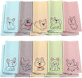 WILLBOND 20 Pcs Microfiber Cleaning Cloth Cute Dog Design Microfiber Cloth Soft Multicolor Glasses Cleaner Cloth for Eyeglasses Camera Lens Cell Phone Screens Glasses, 6 x 6 Inches