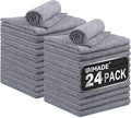 Microfiber Cleaning Cloth, 24 Pack Reusable Microfiber Towels for Cars Lint Free Cleaning Shop Towel Rags for Home Kitchen Automotive Bar Mechanic Restaurant Garage, 11"x 12", Grey