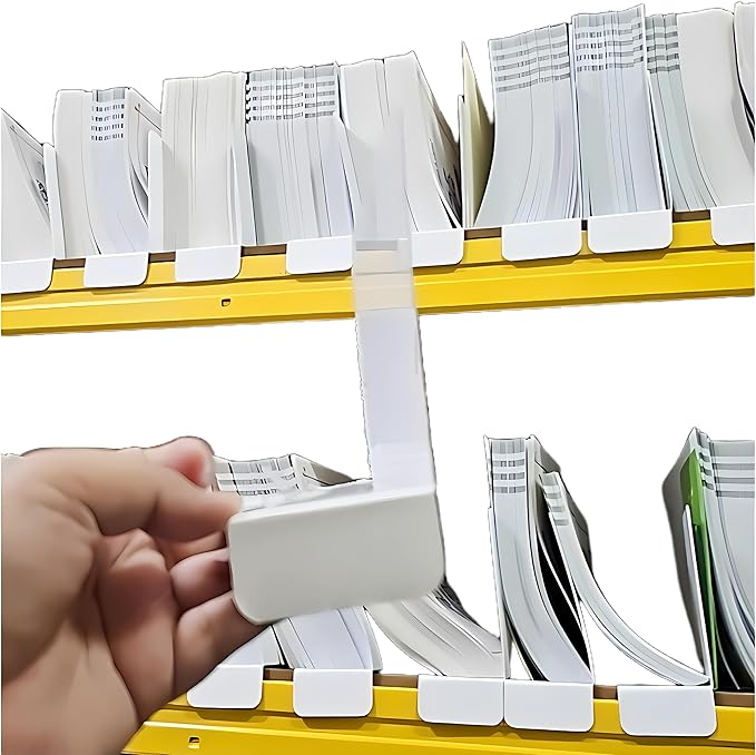 20 Pcs 20 * 12CM 1MM Library Book Mini Shelf Dividers, Flexible Label Markers with Stickers, for Classroom Teacher Supplies, Closet Rack Plastic Dividers, Writable & Reusable for Sorting Book Type