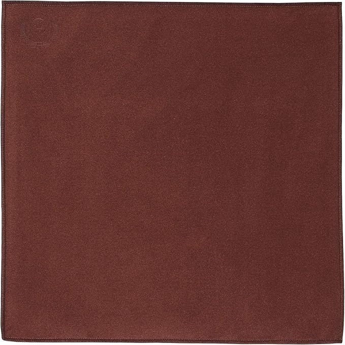 MI&VI Synthetic Chamois Microfiber Instrument Cleaning & Polishing Cloth for Violin, Viola, Cello, Bass, Guitar, Piano, Saxophone, Flute 12x12in (Pecan-Brown)