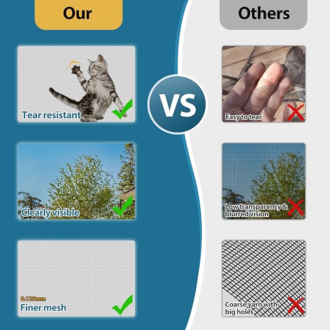 Magnetic Screen Door Mesh - Clear View Door Screen Mesh Size 74"x81" Fit Door 72x80 Inch,Heavy Duty Screen Door with Magnet Self-Closing & Windproof Hasp,Keep Bugs Out, Kid & Pet Friendly