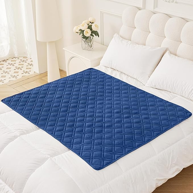 Smiry Reversible Waterproof Couch Covers for Sofa, Washable Dogs Pet Couch Covers for 3 Cushion Sofa Pet Friendly, Water Resistant Furniture Protector Slipcover, Geometric (40"x50", Navy/Blue)