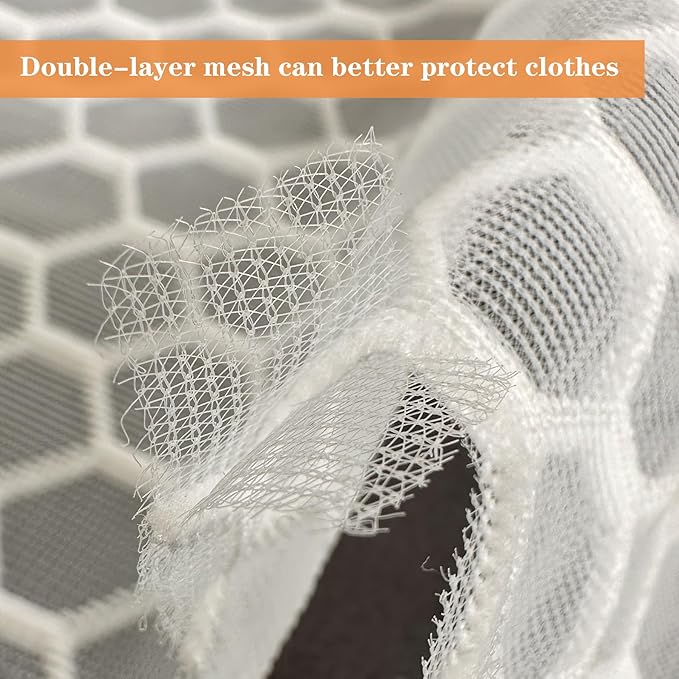 2 Pack Laundry Bag, Durable Big Honeycomb Mesh Laundry Bags Suitable for Delicate Clothes Washing 24 x 24 Inches (2 XX-Large)