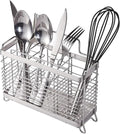 KESOL Utensil Holder Utensil Drying Rack Basket Holder with 3 Divided Compartments, Rust-resistant