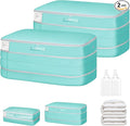 Comforter Storage Bag - Large Capacity Bedding Storage Bags Ultra Space Saving Self Compression Organizer, Washable Compression Bags for Storage Comforter Blanket Duvet Pillow, 2-Pack, Blue