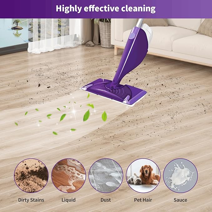 55 Count Wet Jet Pads Refills Compatible with Swiffer WetJet, Disposable Mop Pads for Multi-Surface Floors, Thick & Super Absorbent Wet Mop Refills for Hardwood, Tile, Laminate Cleaning
