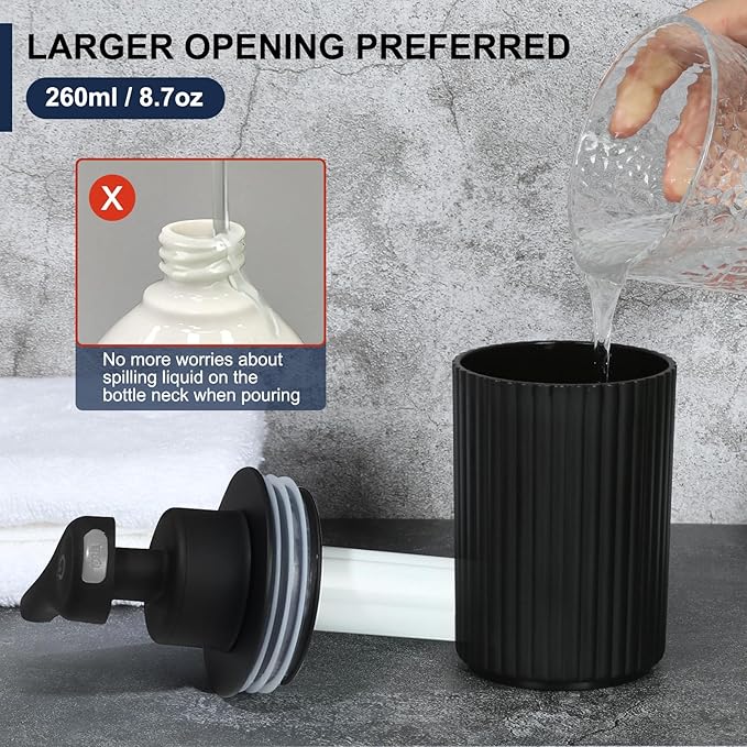 Automatic Soap Dispenser Foaming Touchless: 9oz Black Plastic - Rechargeable Electric Smart Auto Foam Soap Dispenser - Hand Dish Bathroom Kitchen
