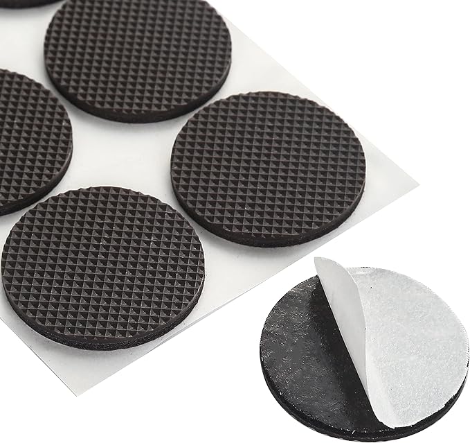 Non Slip Furniture Pads - Round, Square, Rectangle, Furnigear Premium 129 Pieces Furniture Grippers Chair Leg Pads Self Adhesive Rubber Chair Feet- Anti Scratches Furniture Pads for Hardwood Floors