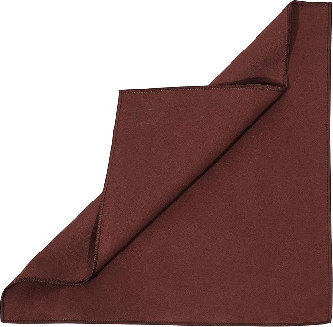 MI&VI Synthetic Chamois Microfiber Instrument Cleaning & Polishing Cloth for Violin, Viola, Cello, Bass, Guitar, Piano, Saxophone, Flute 12x12in (Pecan-Brown)