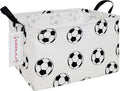 QUEENLALA Rectangular Laundry Hamper/Foldable Nursery Laundry Basket for Organizing/Storage Bin Baskets/Children Toy Office Bedroom/Toy Bin Closet Shelf Baskets（Rec-Football）