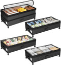 Kitstorack 4 Pack Height-adjustable Under Bed Storage with Wheels, Under Bed Storage Containers,Under Bed Shoe Storage Organizer with Clear Window&Label, Suitable for Clothes Storage, Black