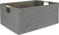 Storage Bin for Shelves Rectangle Closet Baskets Foldable Box with Handles Gray Shelf Baskets Toy Boxes for Home Office Car Dormroom