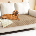 Smiry Waterproof Dog Bed Cover Pet Blanket, Soft Washable Dog Blanket for Furniture Bed Couch Sofa Reversible, Checkered (30"x80", Camel/Beige)