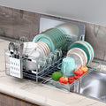 Large Dish Drying Rack, Expandable Dish Rack, 304 Stainless Steel Dish Racks for Kitchen Counter, Multifunctional Dish Drainers with Utensil Holder & Cutting Board Holder