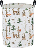 Kids Laundry Hamper,Animal Laundry Basket Collapsible Woodland Storage Baskets for Home Decor,Office,Home Organizer,(Woodland animal