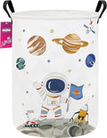 Laundry Hamper Large Canvas Fabric Lightweight Storage Basket/Toy Organizer/Dirty Clothes Collapsible Waterproof for College Dorms, Boys and Girls Bedroom,Bathroom(Space astronaut)