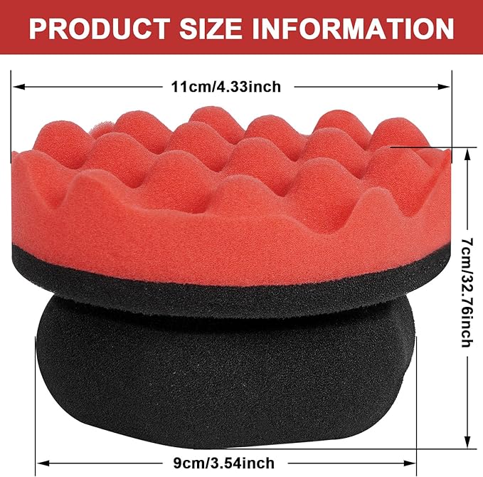 4 Pack Large Tire Shine Applicator Pad, Tire Hex Grip Applicator, Tire Shine Car Detailing Foam Sponge Tool, Reusable Car Cleaning Supplies After Car Wash Tire Cleaner for Applying Tire Shine