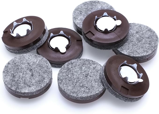 Slipstick GorillaFelt 1-1/2 Inch Felt Glides/Furniture Feet Floor Protectors (Set of 8 Sliders) Nail On Felt Furniture Pads Guaranteed to Stay On, Round, CB270-8