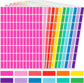 YSHIHE Rectangular Colored Stickers,12 Colors Rainbow Color Color Coding Labels,1inch x 3/8inch (25 x 10mm) Assorted Sticker for Offices Labeling Marking 2496 Pack