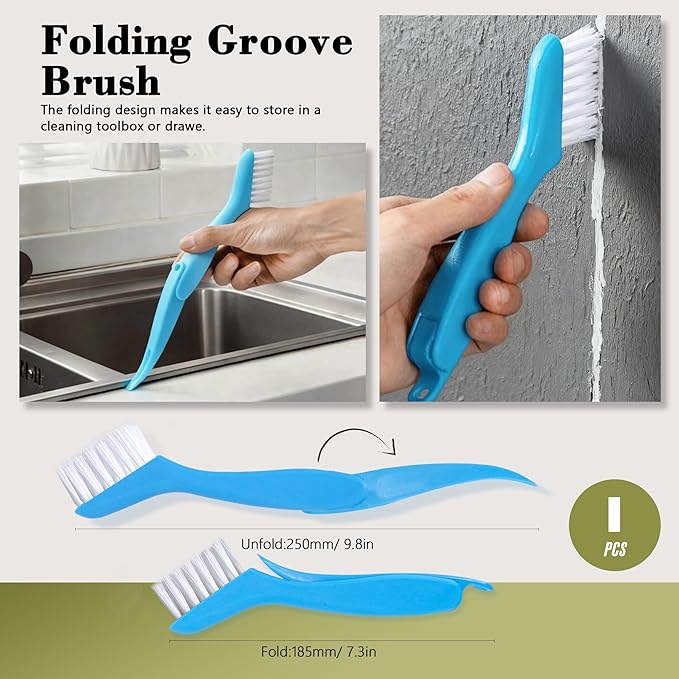 15Pcs Crevice Cleaning Brush Set Hard Bristle Scrub Brushes Tools Groove Gap Cleaning Brush for Housekeeping Bathroom Corners Window Track Kitchen Toilet Cup Faucet