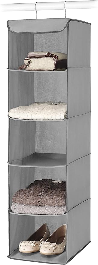 Whitmor 5 Section Closet Organizer - Hanging Shelves with Sturdy Metal Frame,(Pack of 6)