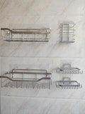 Shower Caddy Bathroom Organizer 5 Pack,Shower Shelf - 304 Stainless Steel,Anticorrosive,Rust-Proof,Waterproof Kitchen & Bathroom Shelvs Storage and Organization - Silver Shower Shelves