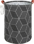 FANKANG Storage Basket, Nursery Hamper Canvas Laundry Basket Foldable with Waterproof PE Coating Large Storage Baskets for Kids Boys and Girls, Office, Bedroom, Clothes,Toys（Black Magic cube）