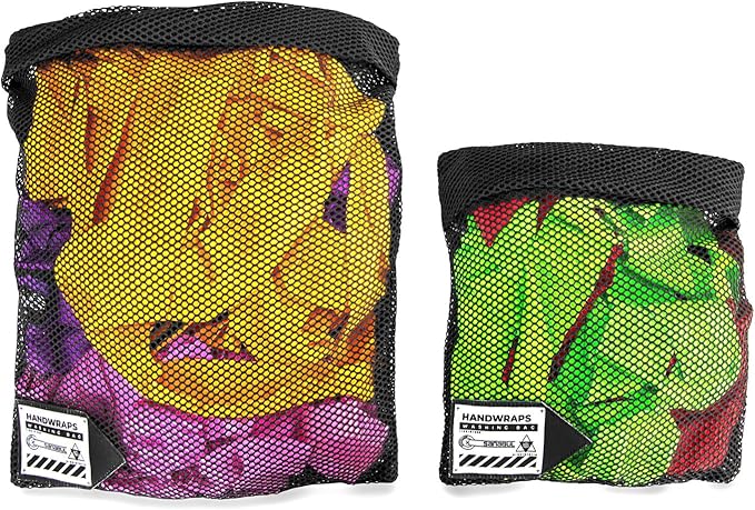 Sanabul Handwrap Laundry Bag Mesh Boxing Glove Hand Wrap Wash Bag with Zipper- Black , Large