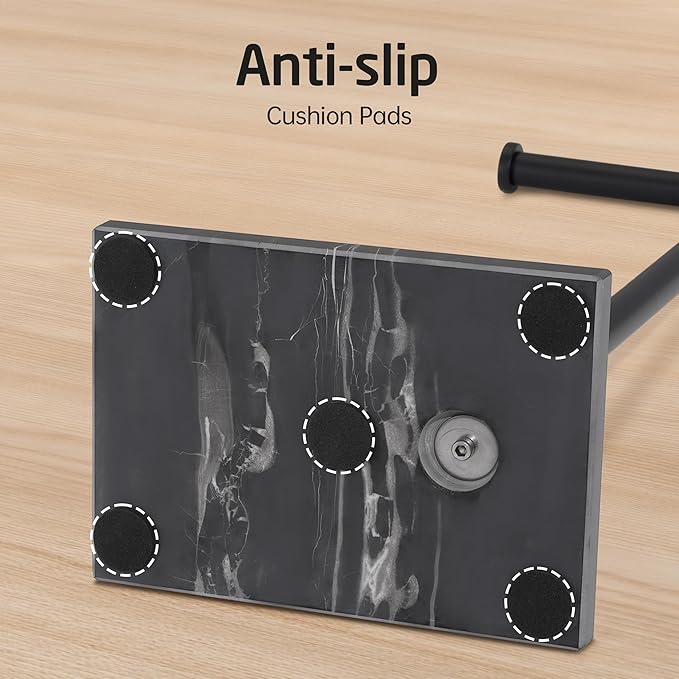KES Natural Marble Toilet Paper Holder Stand Bathroom Free Standing Toilet Paper Holder 18/8 Stainless Steel, Matte Black, BPH285S1-BBK