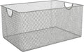 YBM HOME Kitchen Pantry Organizer Wire Basket for Shelves, Cabinets, Pantry, Countertop, Mesh Open Storage Bin Metal Basket for Organizing Food Supplies 12 x 7.8 x 5.8