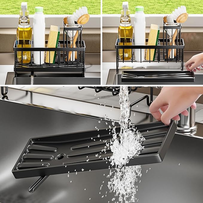 Sponge Holder for Kitchen Sink - Sink Organizer and Caddy for Home and Kitchen Storage Organization
