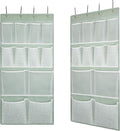 2 Pack- 12 Pocket Over Door Hanging Storage Organizer with 4 Kinds Pouch,Back of Closet Hanging Shelf Storage Organization for Sock,Hat,Underwear,Behind Door Caddy in Bedroom,Bathroom,Entrance,Dorm,RV