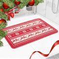 Hargiis Christmas Non-Slip Bathtub Mat, Anti Slip Shower Mat, Fast Drying Bathtub Mats, Foot Scrubber Mat, Anti Slip Mat for Tub, Floor, Bathroom, Kitchen, Home, Hotel (Reindeer Snowflake, 24"x16")