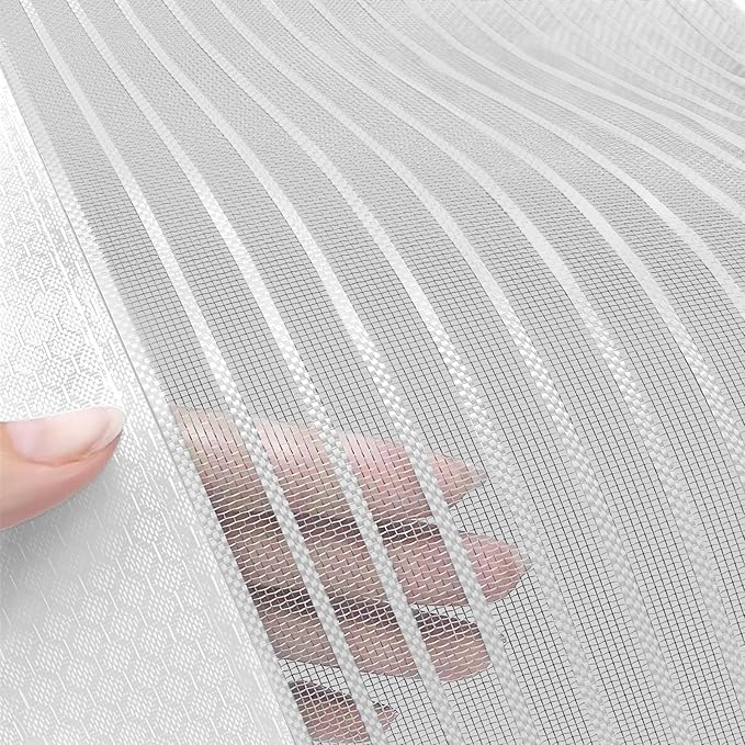 Heavy Duty Door Screen Magnetic Closure, LOVIGA Thickened Fiberglass Screen Door Mesh, Self Sealing, Tear Resistant, Easy Assemble, Fine Mesh Keep Bugs Out Fit Door Size 46 Inch X 79 Inch White