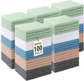 Washcloths Bulk 100 Pack Face Towels (12" x 12"), Highly Soft Wash Cloths and Hand Towels, Fast Drying Multi-Purpose Microfiber Cleansing Cloths for Bathroom, Hotel, Spa, and Salon-Multicolor