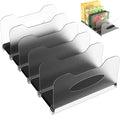 Freezer Organizer 12” Visible Fridge Organizer Rack with Removable Dividers and Handles, Freely Adjustable, Fits Refrigerator Frozen Meals, Lunch Meat Box, Cheeses (Black)