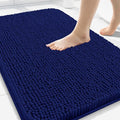 Arotive Bathroom Rugs 30x20, Extra Soft Absorbent Shaggy Chenille Bath Rugs, Machine Washable Rubber Backing Non-Slip Bath Mats for Bathroom Floor Tub and Shower, Home Decor Accessories, Navy