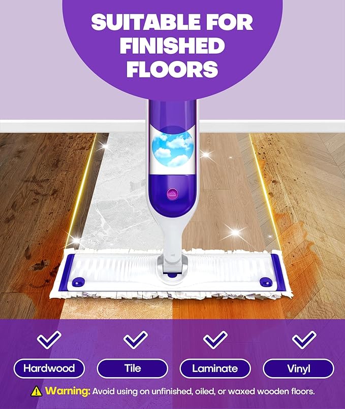 5X Cleaning Power Mop Refills for Swiffer Power Mop, 500+ Strips Multi-Surface PowerMop Refill Pads, 30 Count Disposable Powermop Wood Mops, Replacement Mopping Pad for Floor Cleaning
